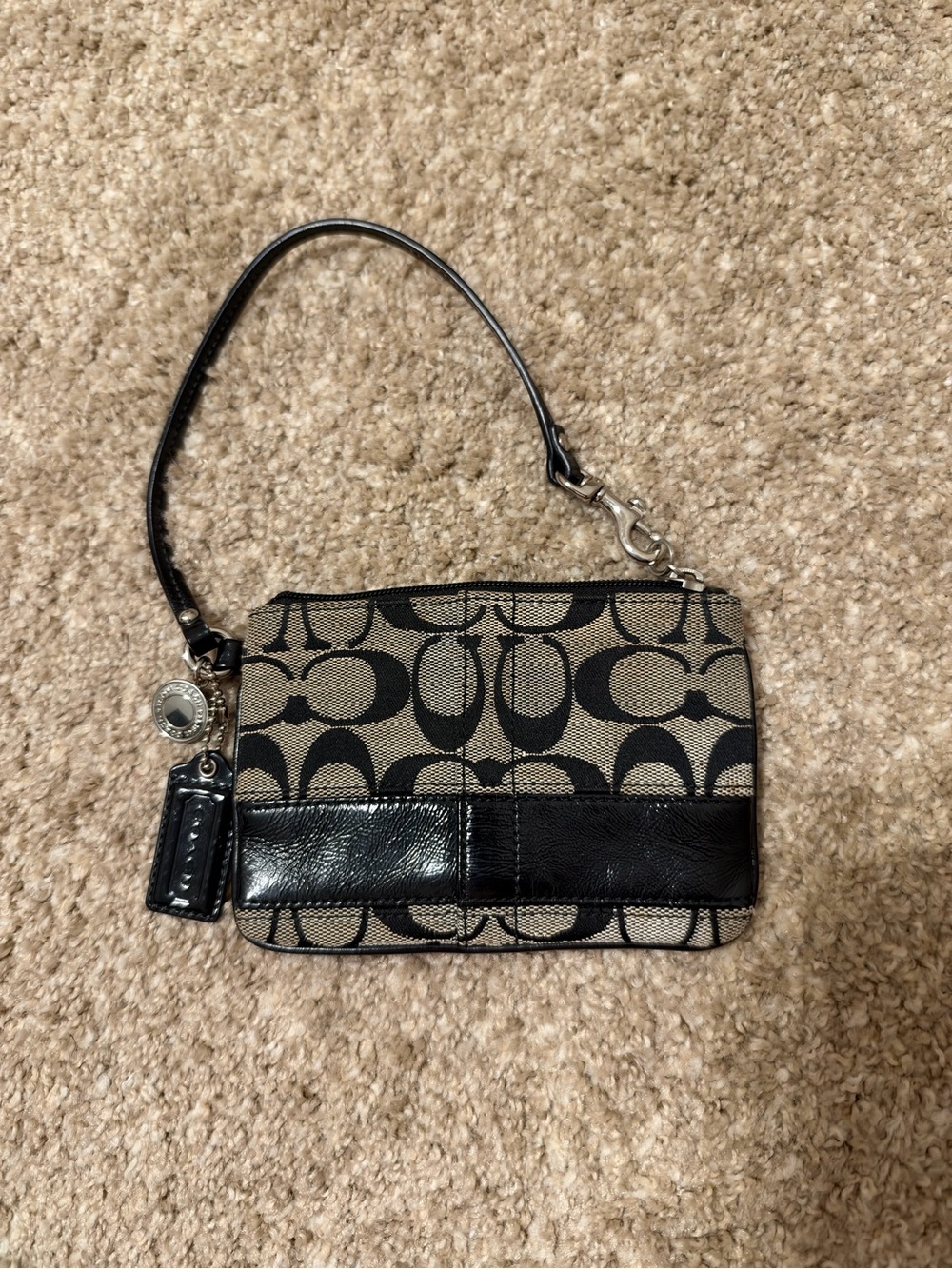 Coach Vintage 2008 Legacy Signature Stripe Wristlet 41637